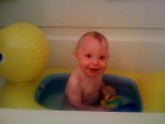 Burton in the tub
